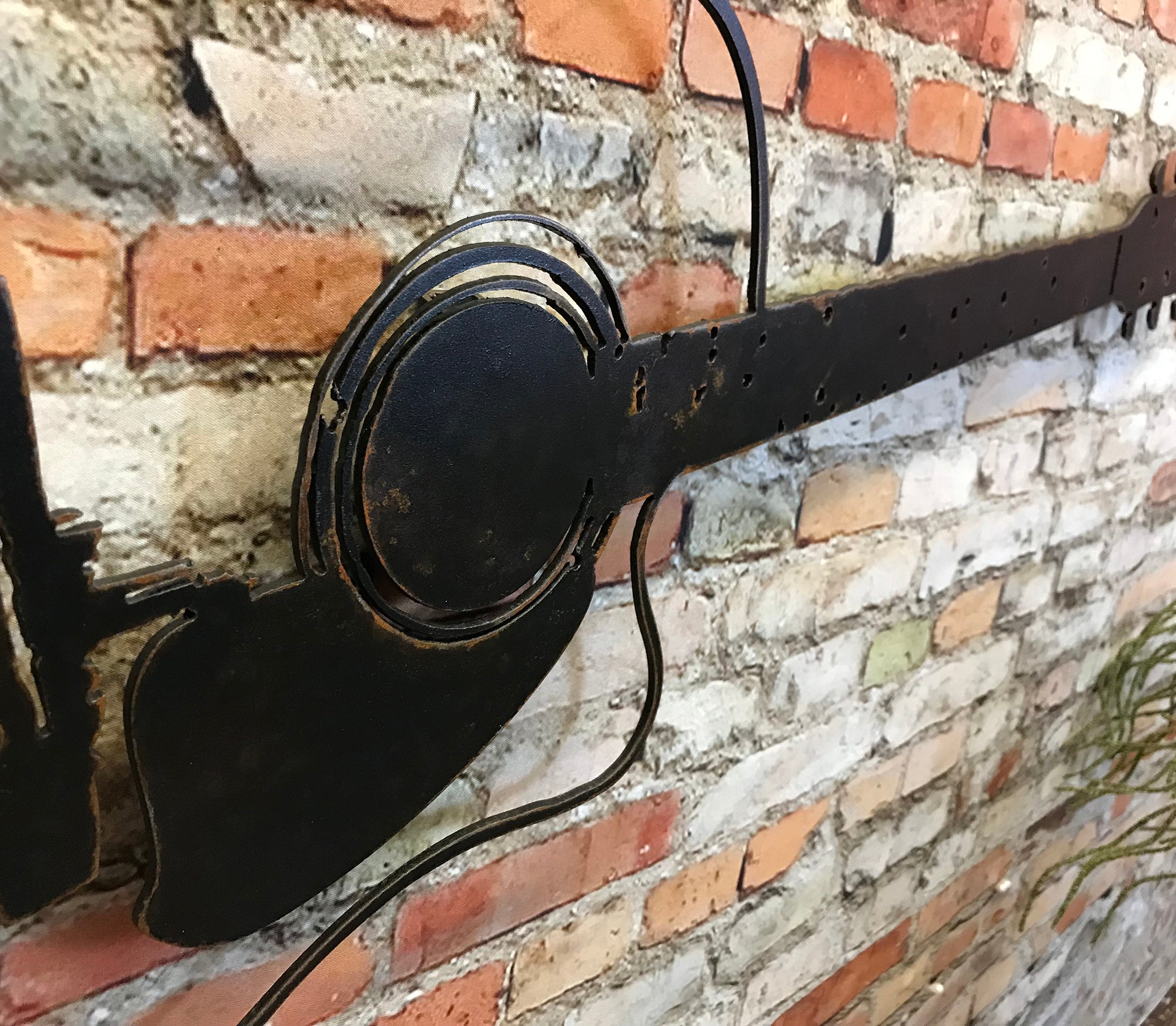 Acoustic Guitar - Metal Wall Art Home Decor - Handmade in the USA - Choose 24", 36" or 42" Wide Guitar, Choose your Patina Color- Free Ship