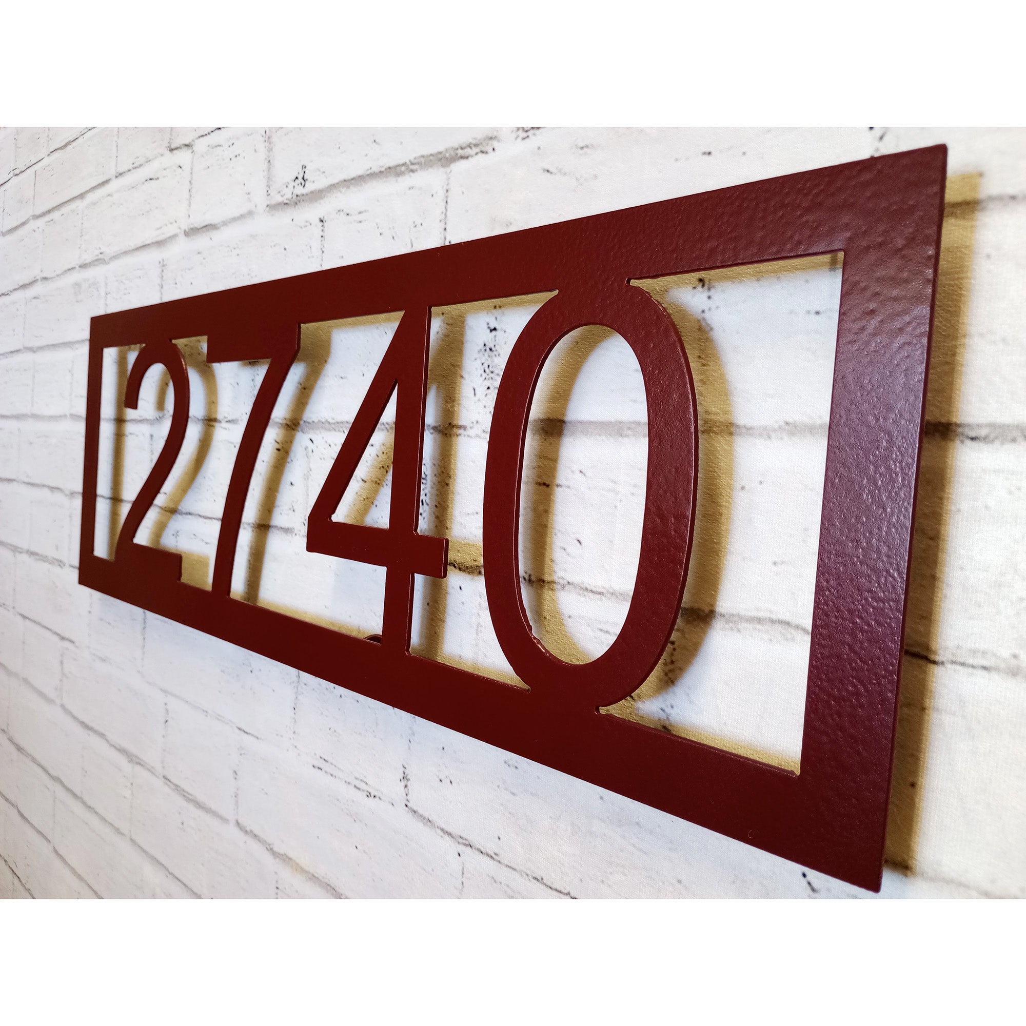 Address sign - Metal Wall Art Home Decor - Handmade in the USA - Choose your Number of Digits, Size, and Patina Color - Free Ship