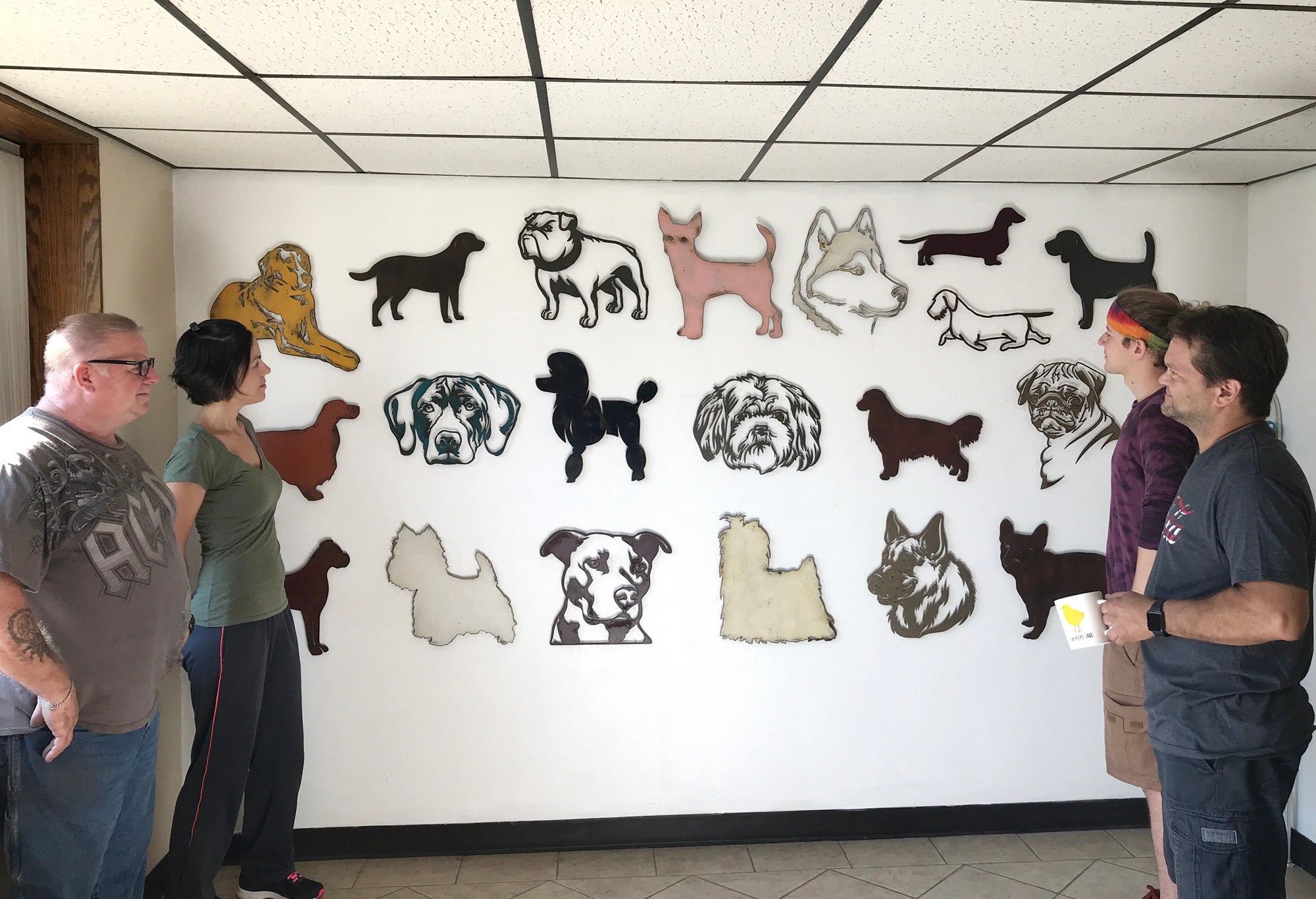 Siberian Husky - Metal Wall Art Home Decor - Handmade in the USA - Choose 11", 17" or 23" Wide - Choose your Patina Color - Free Ship