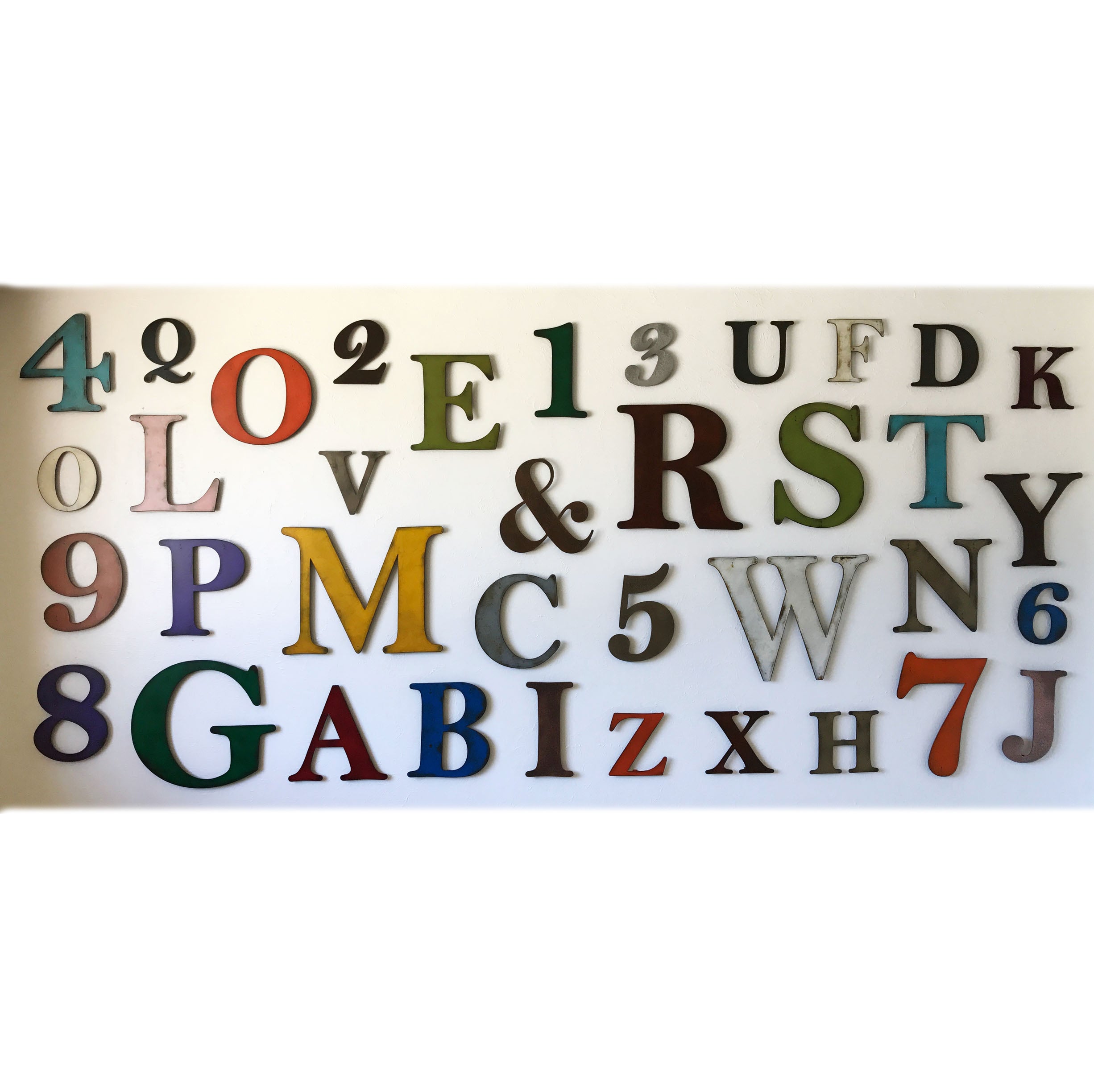 Number 8 - Metal Wall Art Home Decor - Made in the USA - Choose 12" or 16" Tall - Choose your Patina Color! Choose any letter - Free Ship