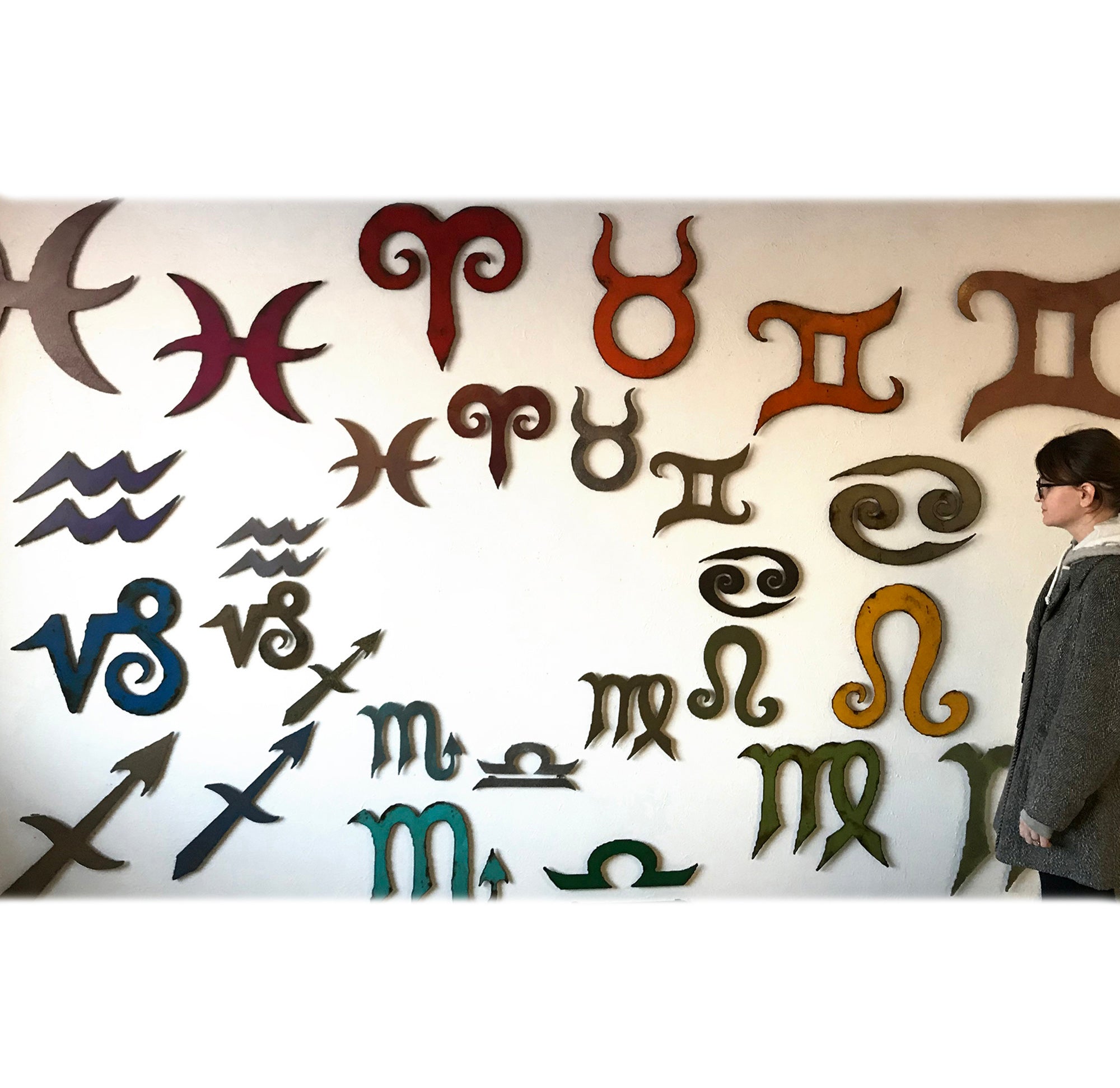 Gemini Zodiac Symbol - Metal Wall Art Home Decor - Made in the USA - Choose 11", 17" or 23" Wide - Choose your Patina Color - Free Ship
