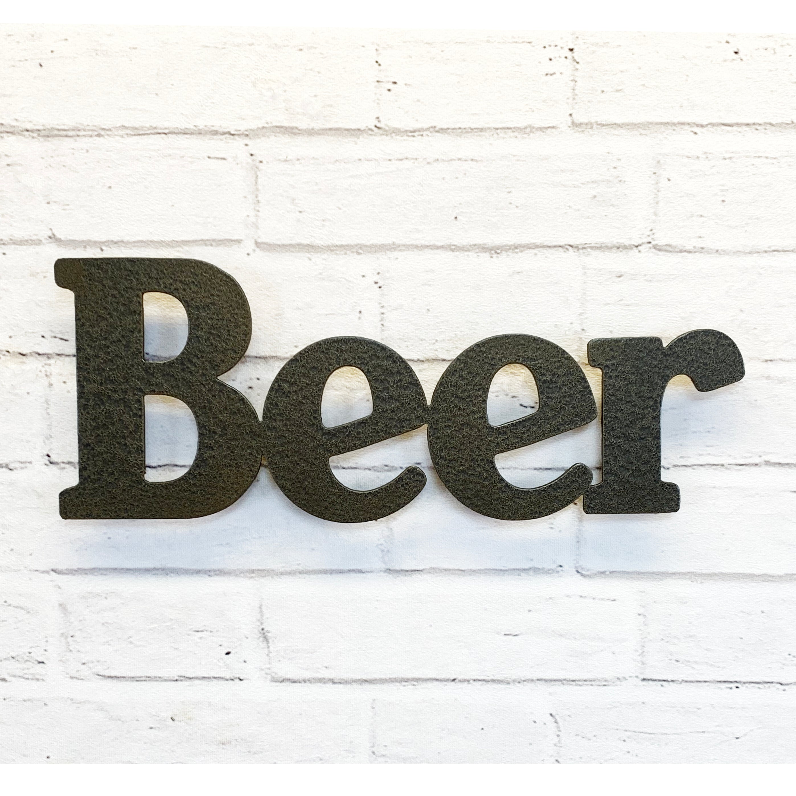 Beer sign - Metal Wall Art Home Decor - Handmade in the USA - Choose 17", 24" or 30" Wide - Choose a Patina Color - Free Ship