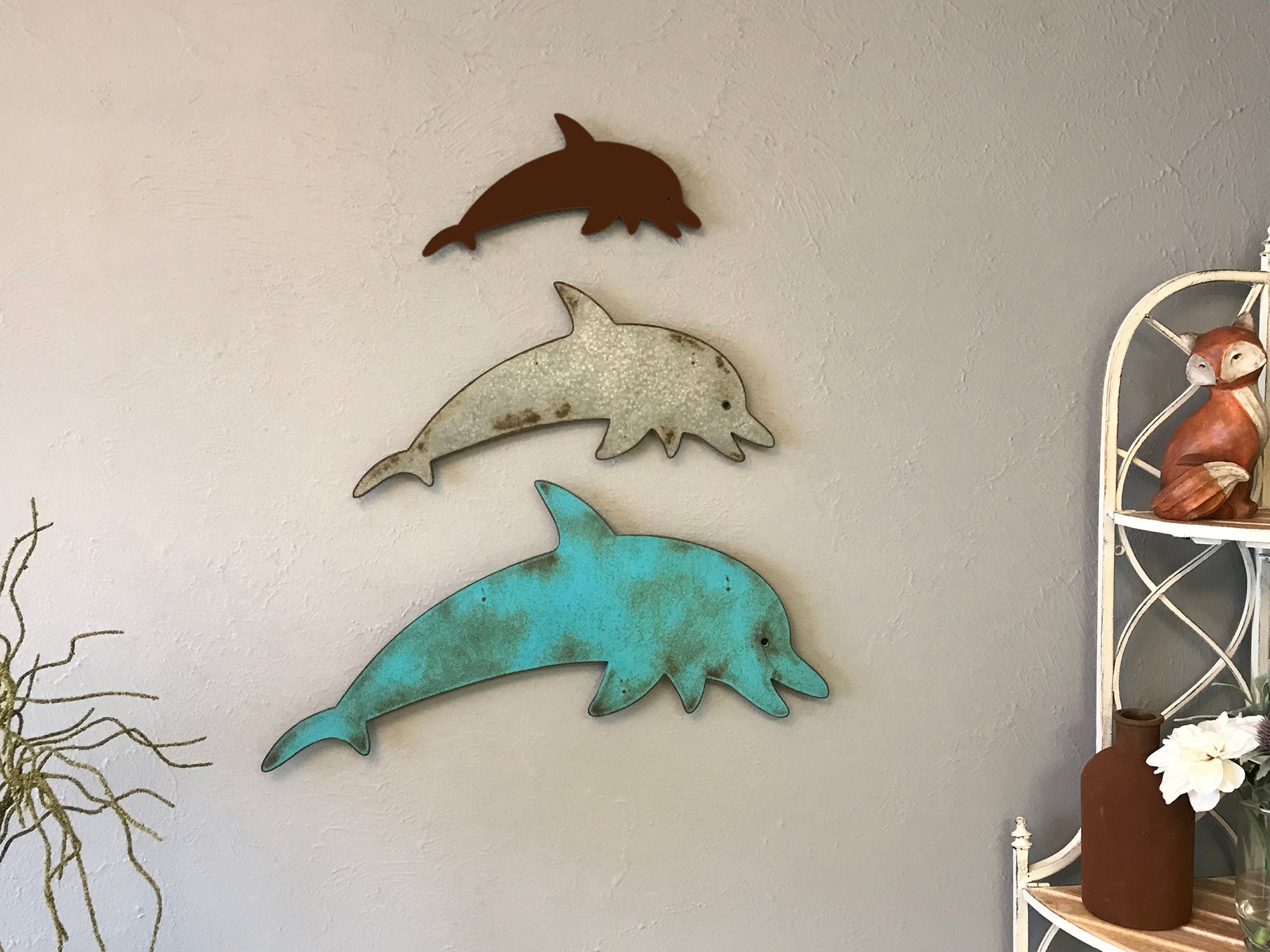 Mermaid - Metal Wall Art Home Decor - Handmade in the USA - Choose 11", 17" or 23" Tall - Choose your Patina Color - Free Ship