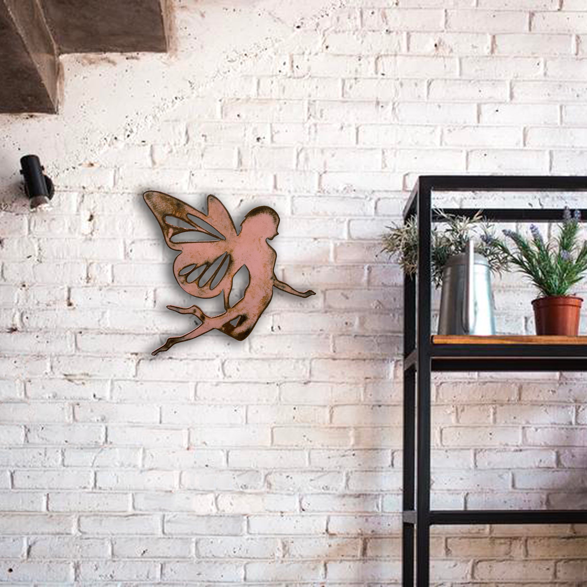 Fairy - Metal Wall Art Home Decor - Handmade in the USA - Choose 12", 17" or 23" Wide Choose your Patina Color - Free Ship