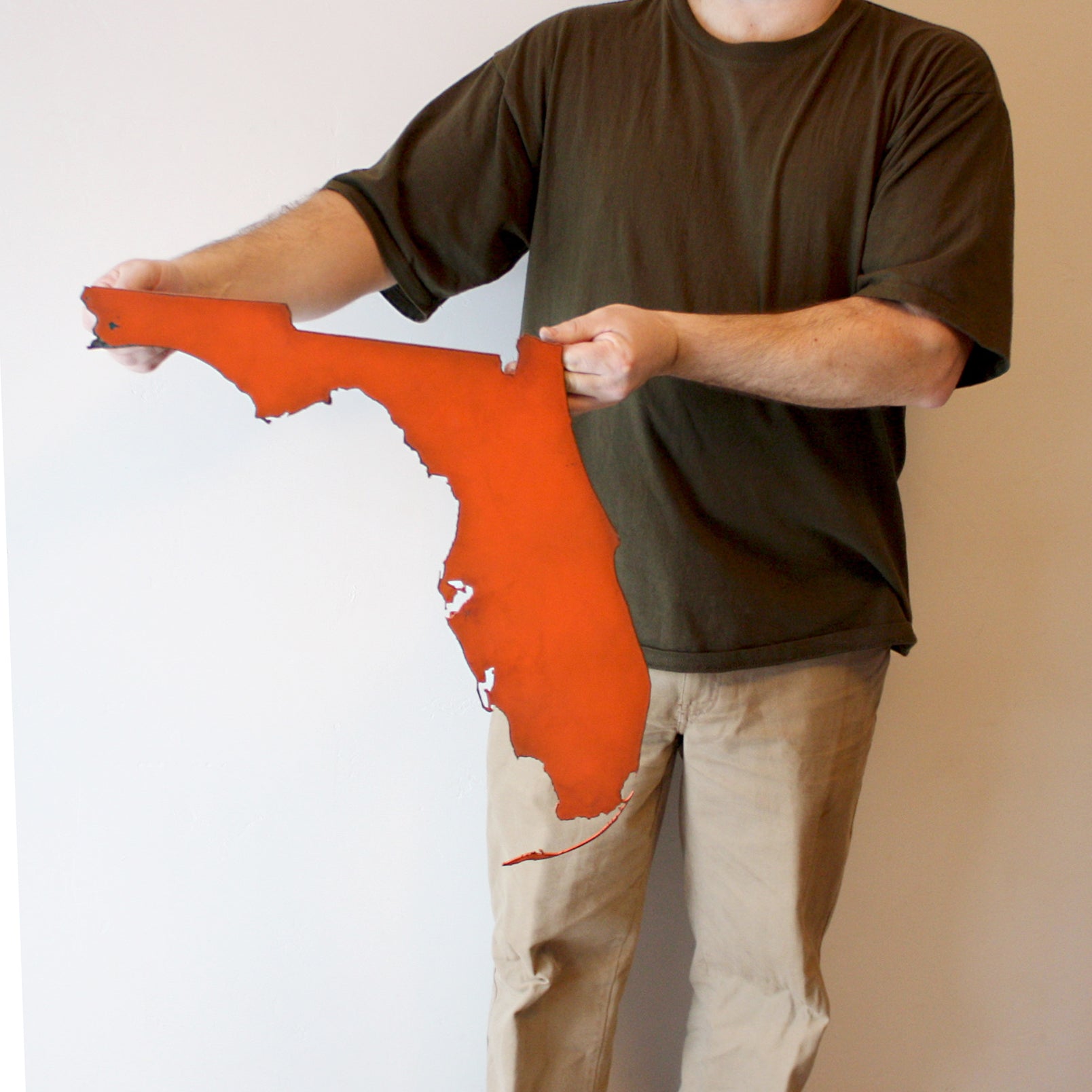 Florida - Metal Wall Art Home Decor - Made in the USA - Choose 16" or 22" Wide - Choose your Patina Color! Choose any state - FREE SHIP