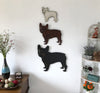 French Bulldog - Metal Wall Art Home Decor - Handmade in the USA - Choose 11", 17" or 23" Wide - Choose your Patina Color - Free Ship