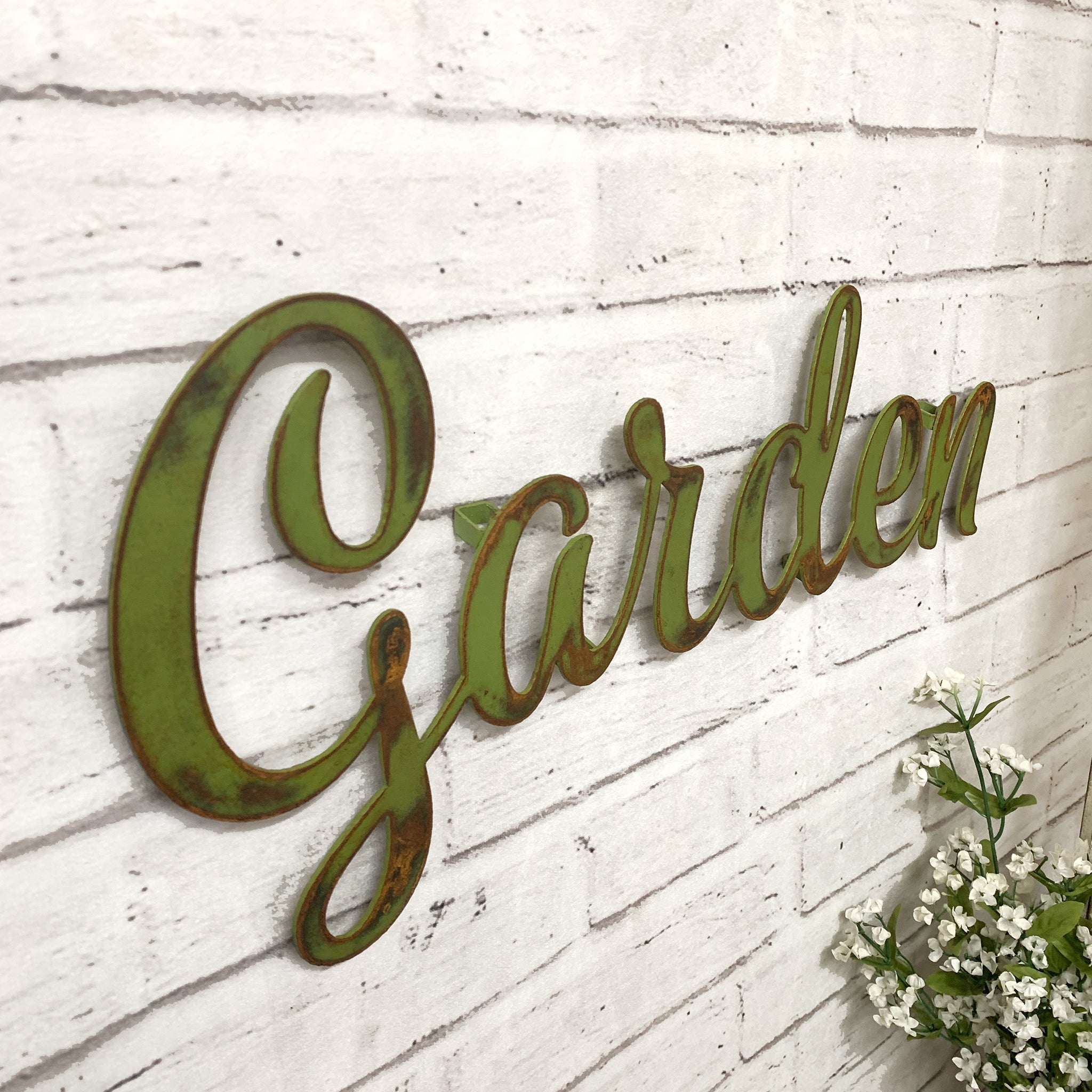Garden sign - Metal Wall Art Home Decor - Handmade in the USA - Choose 18", 24" or 30" Wide - Choose your Patina Color - Free Ship