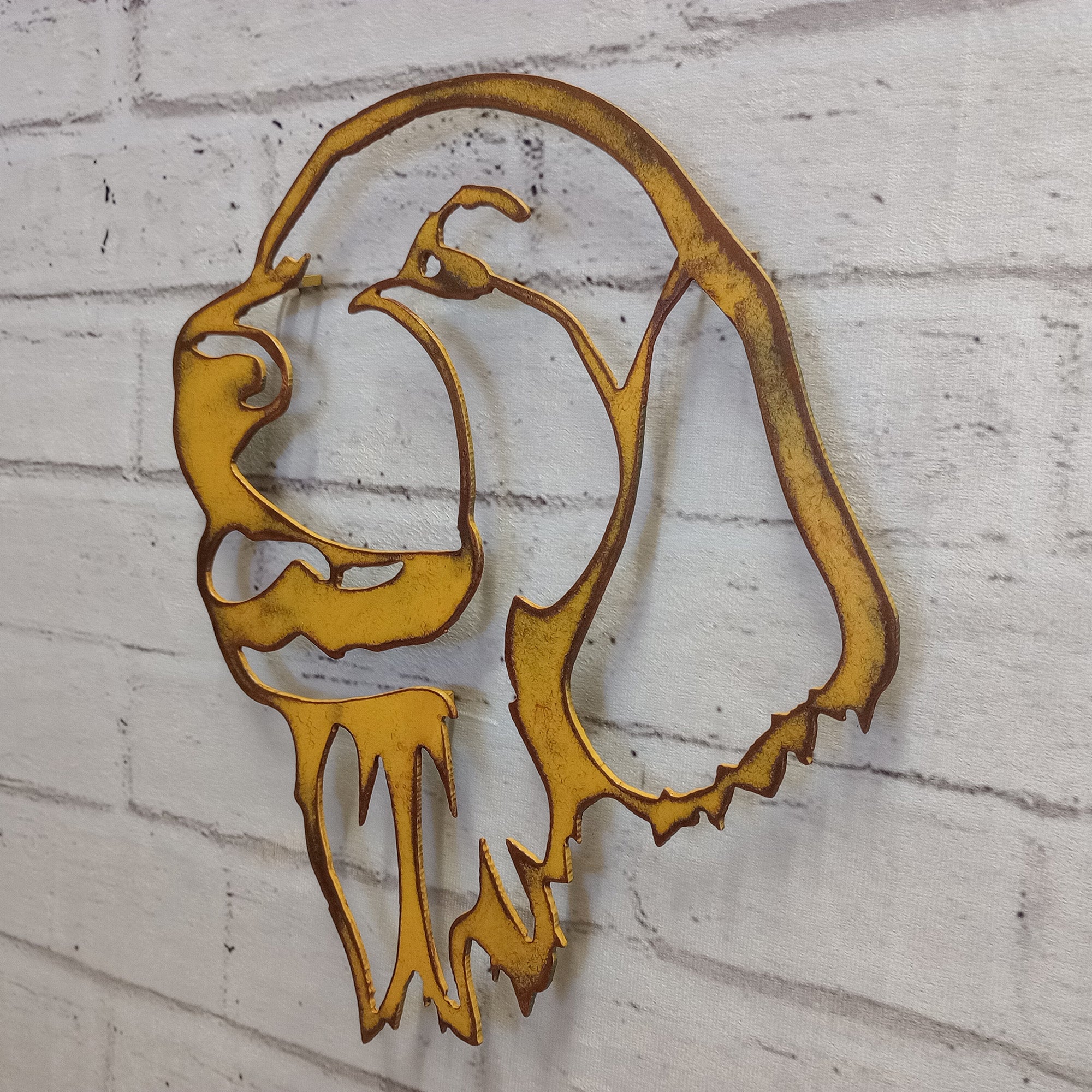 Golden Retriever Bust - Metal Wall Art Home Decor - Handmade in the USA - Choose 11", 17" or 23" Tall - Choose your Patina Color - Free Ship
