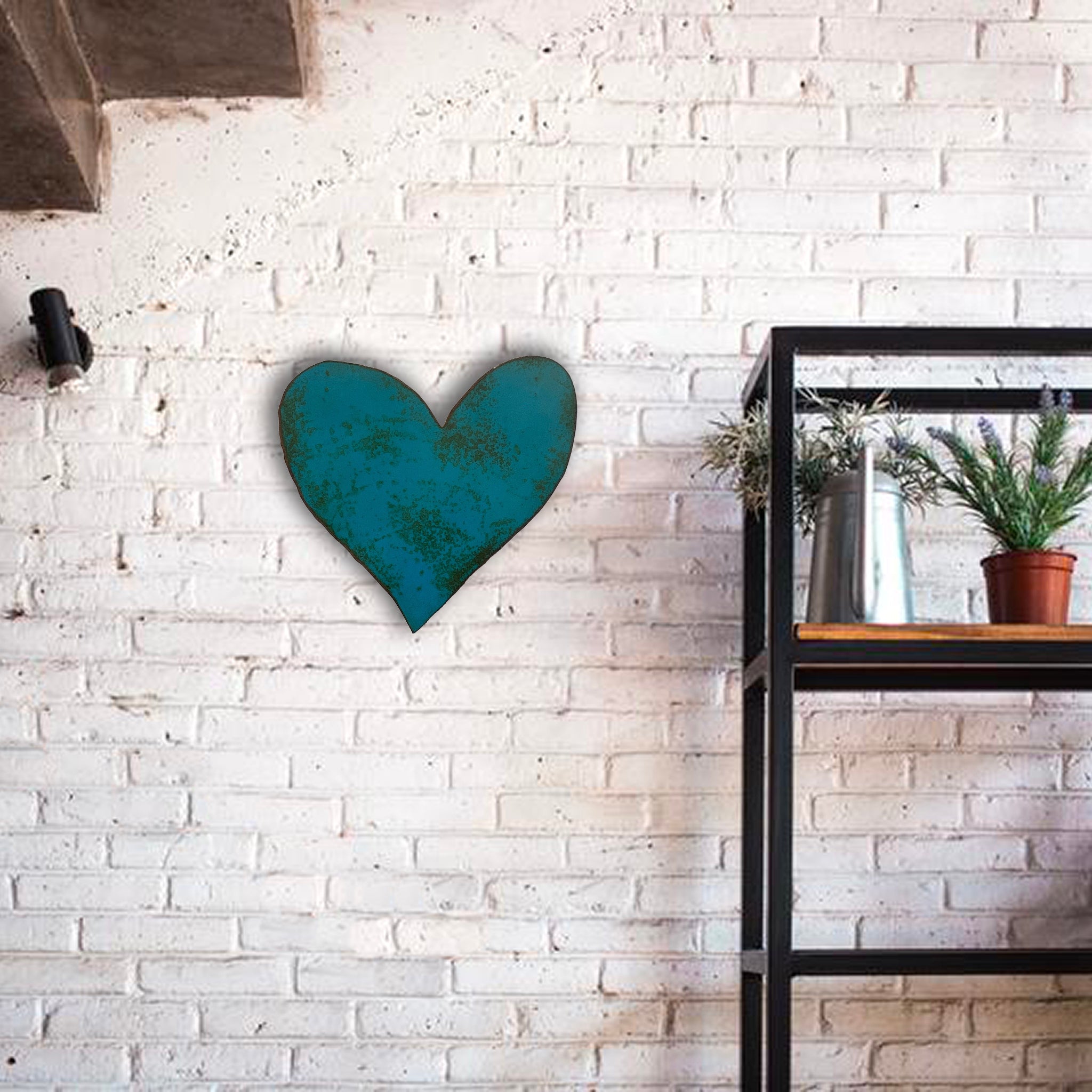 Heart Symbol - Metal Wall Art Home Decor - Handmade in the USA - Choose 6.5", 12" or 18" wide - Choose your Patina Color - Free Ship