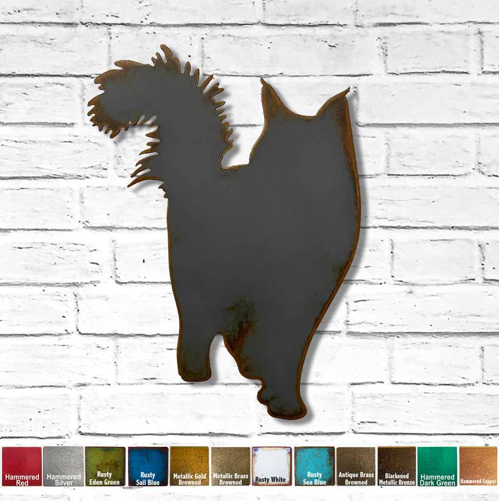 Main Coon - Metal Wall Art Home Decor - Handmade in the USA - Choose 12", 17" or 23" tall Choose your Patina Color - Free Ship