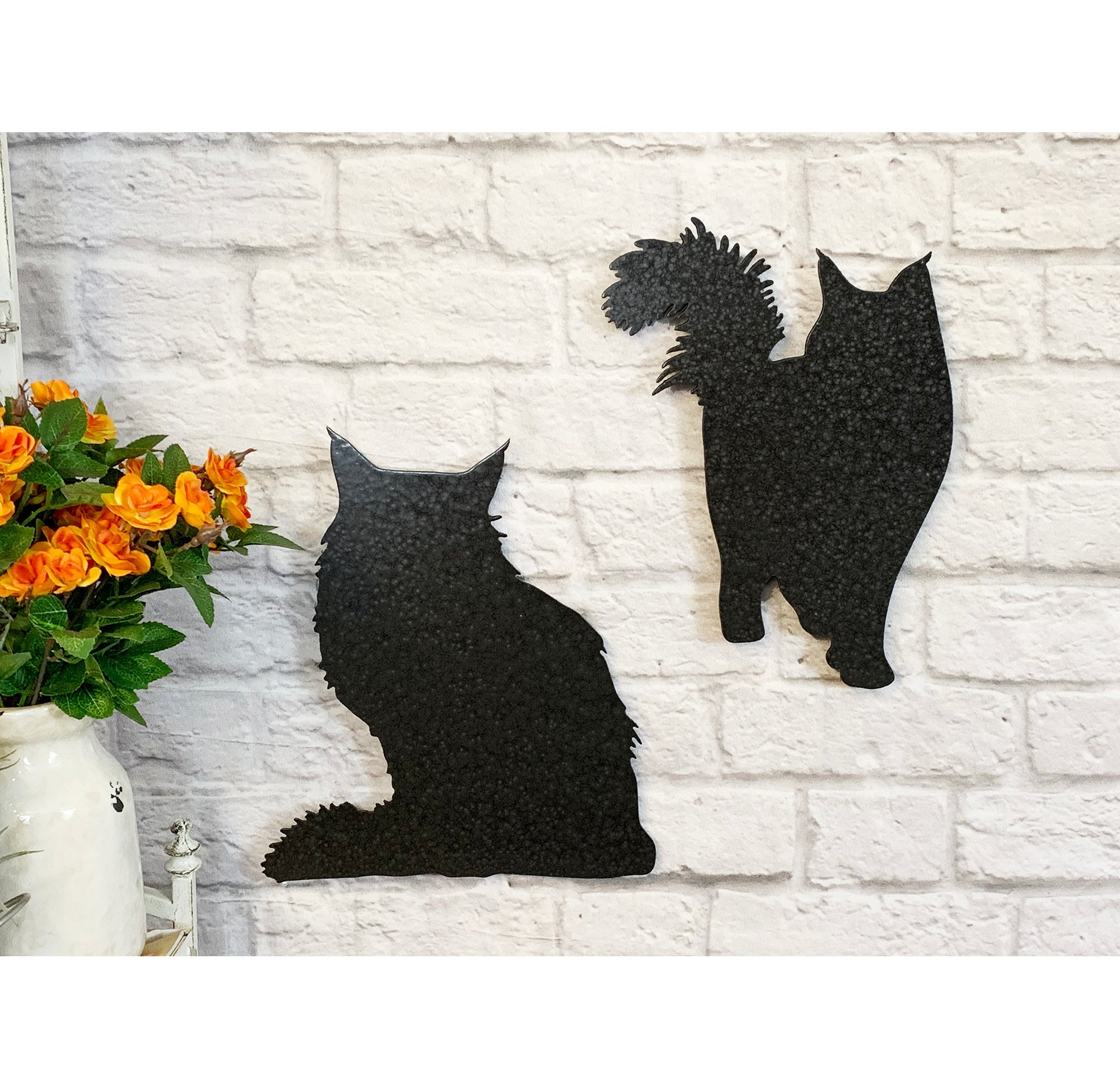 Main Coon - Metal Wall Art Home Decor - Handmade in the USA - Choose 12", 17" or 23" tall Choose your Patina Color - Free Ship
