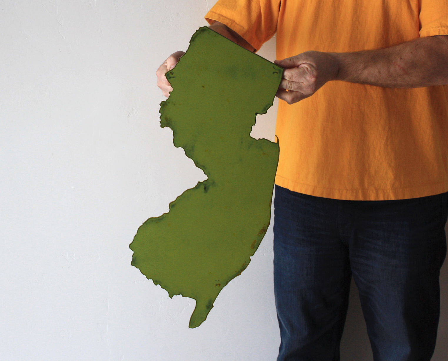 New Jersey - Metal Wall Art Home Decor - Handmade in the USA - Choose 17" or 23" Tall - Choose your Patina Color! Choose any State - Free Ship