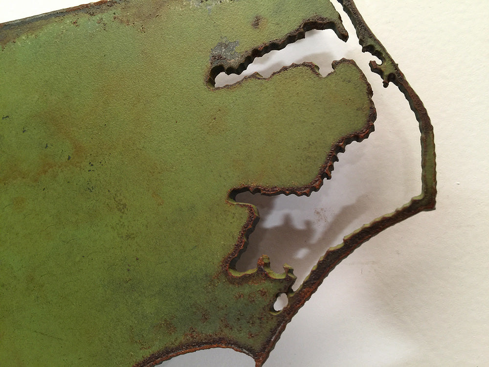 North Carolina - Metal Wall Art Home Decor - Handmade in the USA - Choose 12", 17" or 24" Wide - Choose your Patina Color! Choose any state FREE SHIP