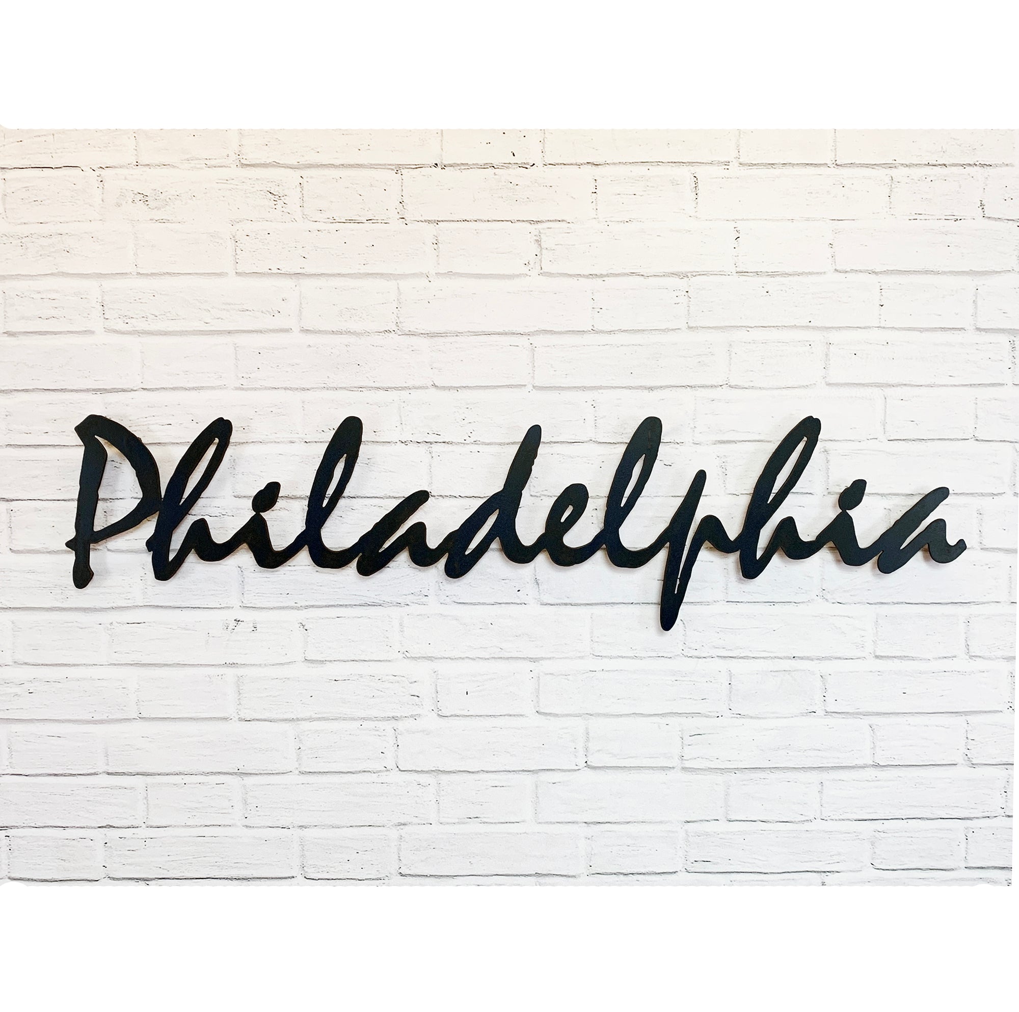 Philadelphia - Metal Wall Art Home Decor - Handmade in the USA - Choose 30" or 40" Wide - Choose your Patina Color - Free Ship