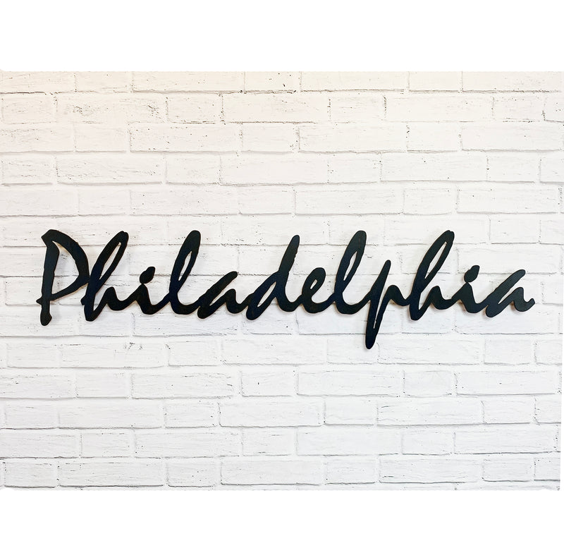 Philadelphia - Metal Wall Art Home Decor - Handmade in the USA - Choose 30