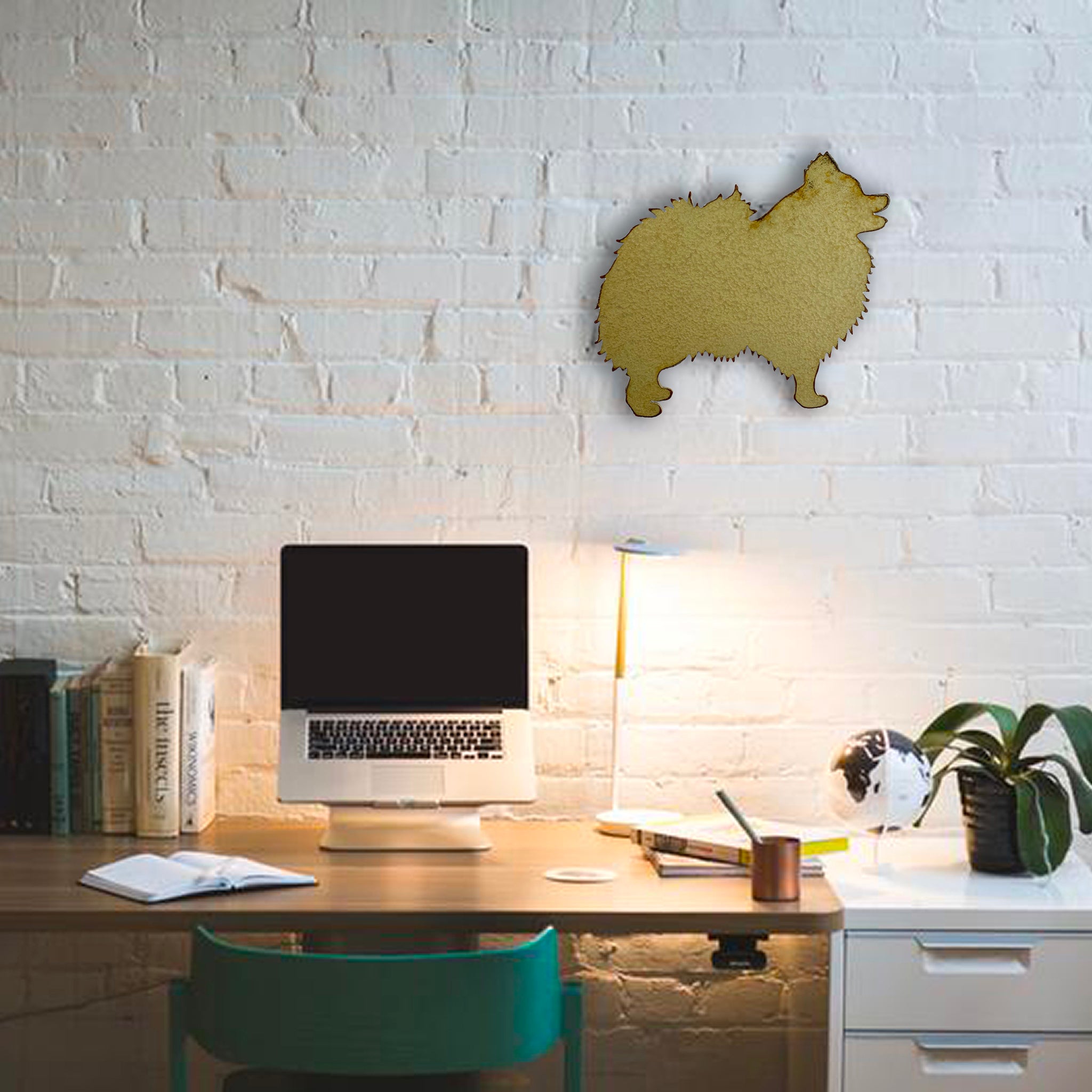 Pomeranian - Metal Wall Art Home Decor - Handmade in the USA - Choose 11", 17" or 23" Wide - Choose your Patina Color - Free Ship