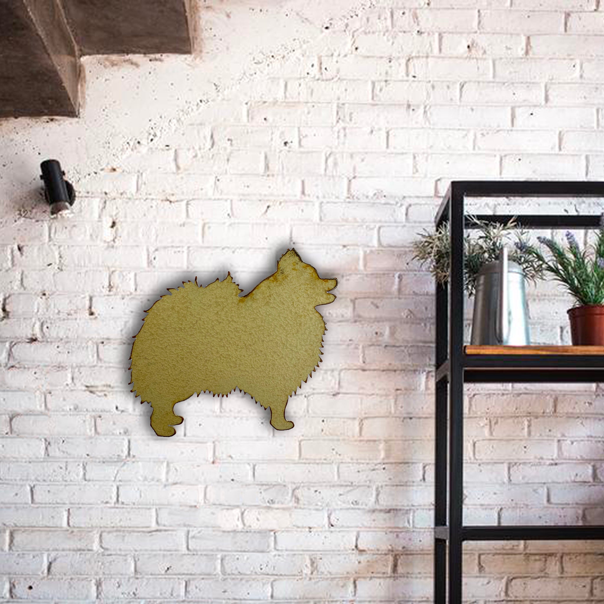 Pomeranian - Metal Wall Art Home Decor - Handmade in the USA - Choose 11", 17" or 23" Wide - Choose your Patina Color - Free Ship