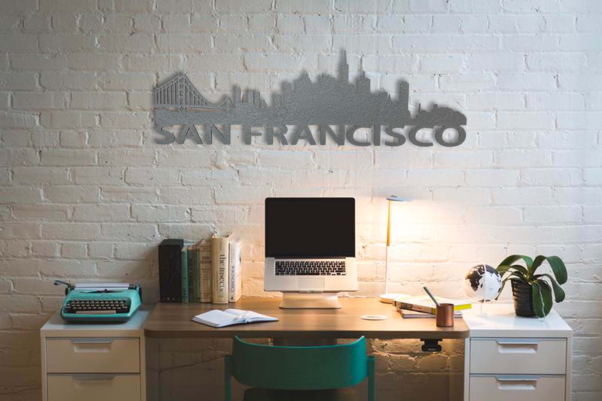 San Francisco Skyline - Metal Wall Art Home Decor - Made in the USA - Choose 23", 30" or 40" Wide - Choose your Patina Color - Hanging Cityscape - Free Ship