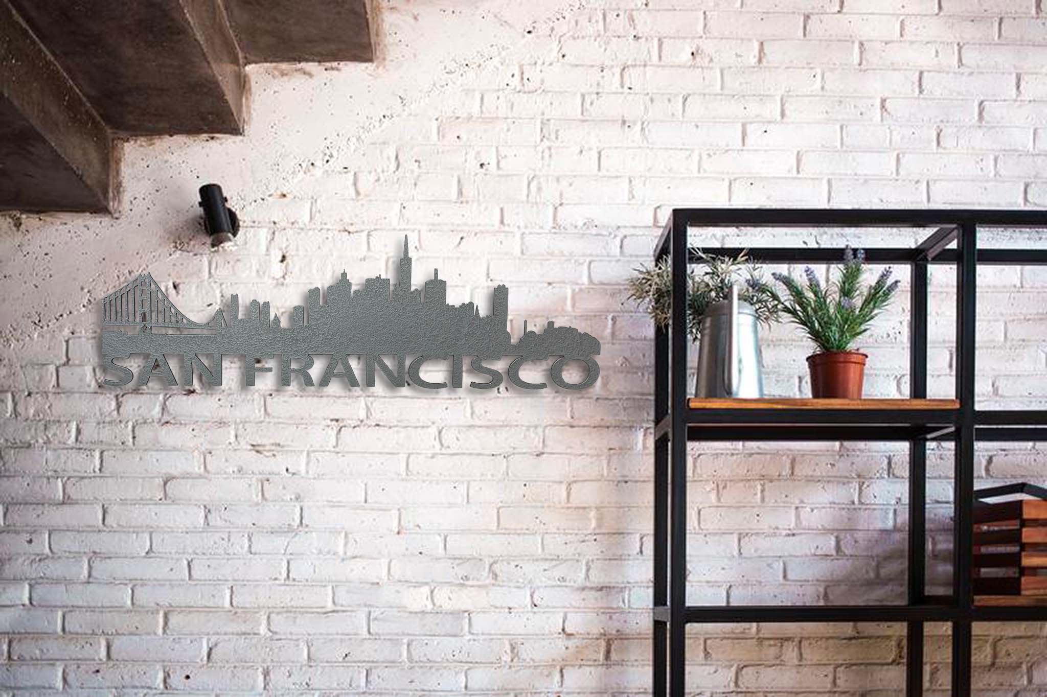 San Francisco Skyline - Metal Wall Art Home Decor - Made in the USA - Choose 23", 30" or 40" Wide - Choose your Patina Color - Hanging Cityscape - Free Ship