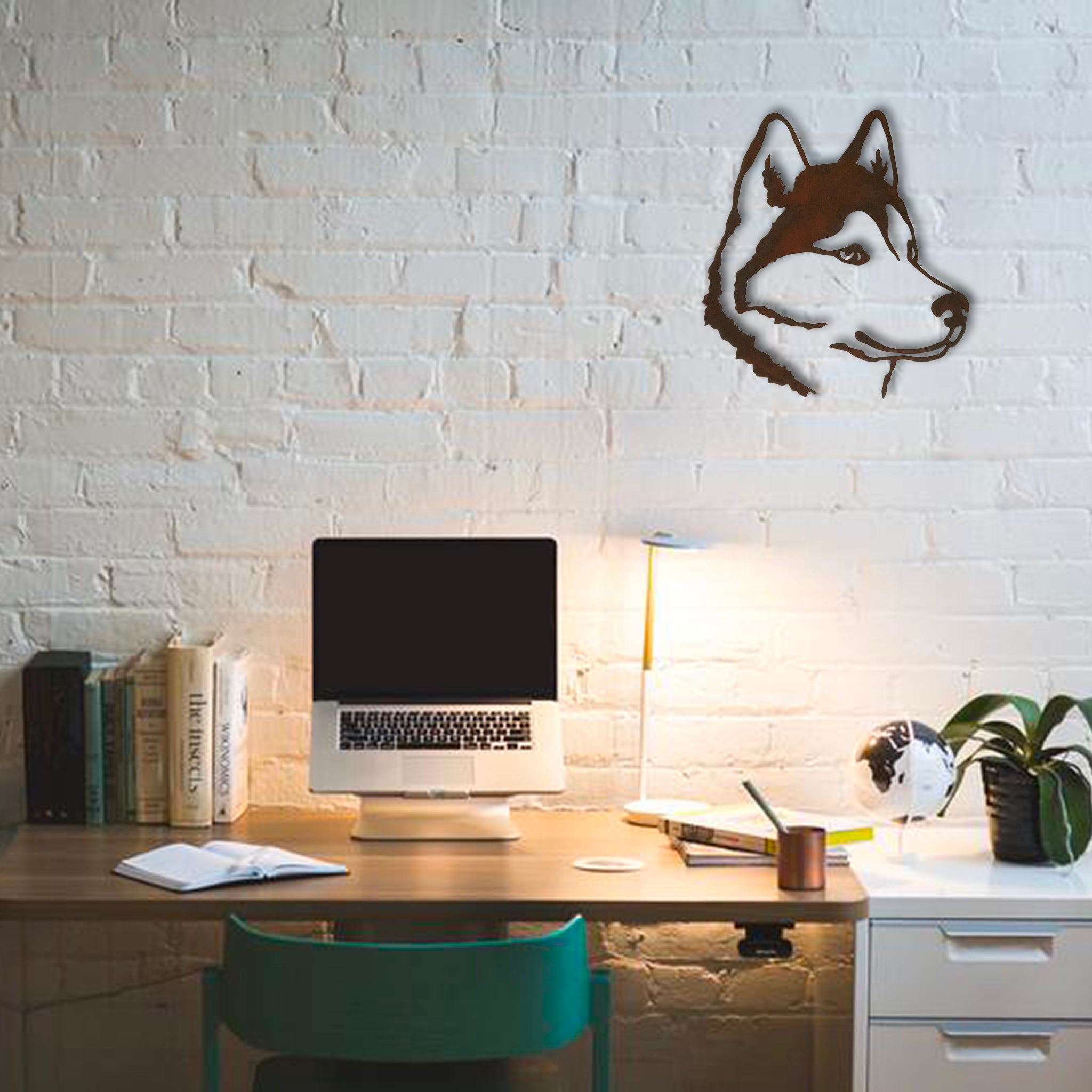 Siberian Husky - Metal Wall Art Home Decor - Handmade in the USA - Choose 11", 17" or 23" Wide - Choose your Patina Color - Free Ship