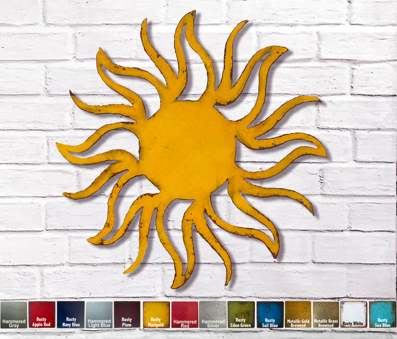 Sun - Metal Wall Art Home Decor - Handmade in the USA - Choose 11