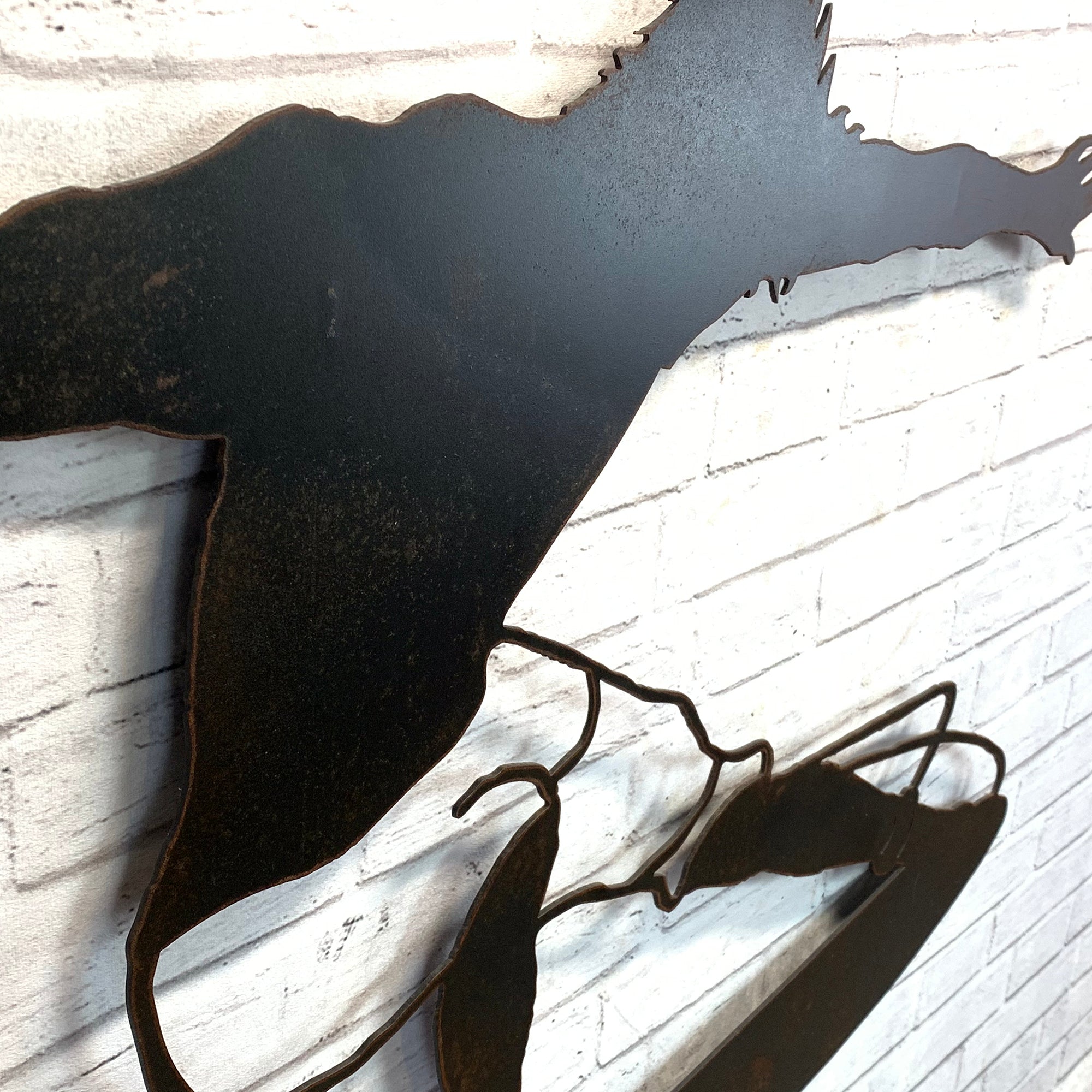 Surfer - Metal Wall Art Home Decor - Handmade in the USA - Choose 17", 24" or 36" Wide Choose your Patina Color - Free Ship