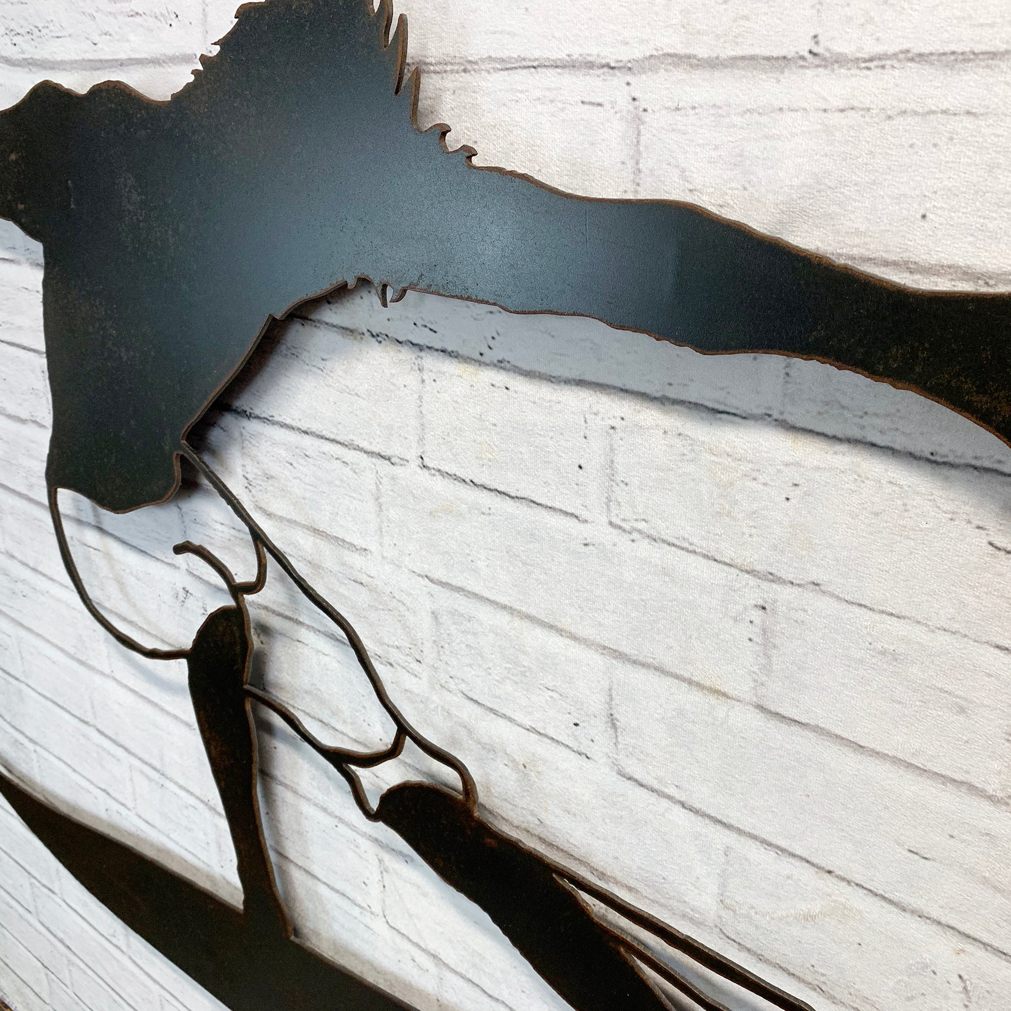 Surfer - Metal Wall Art Home Decor - Handmade in the USA - Choose 17", 24" or 36" Wide Choose your Patina Color - Free Ship