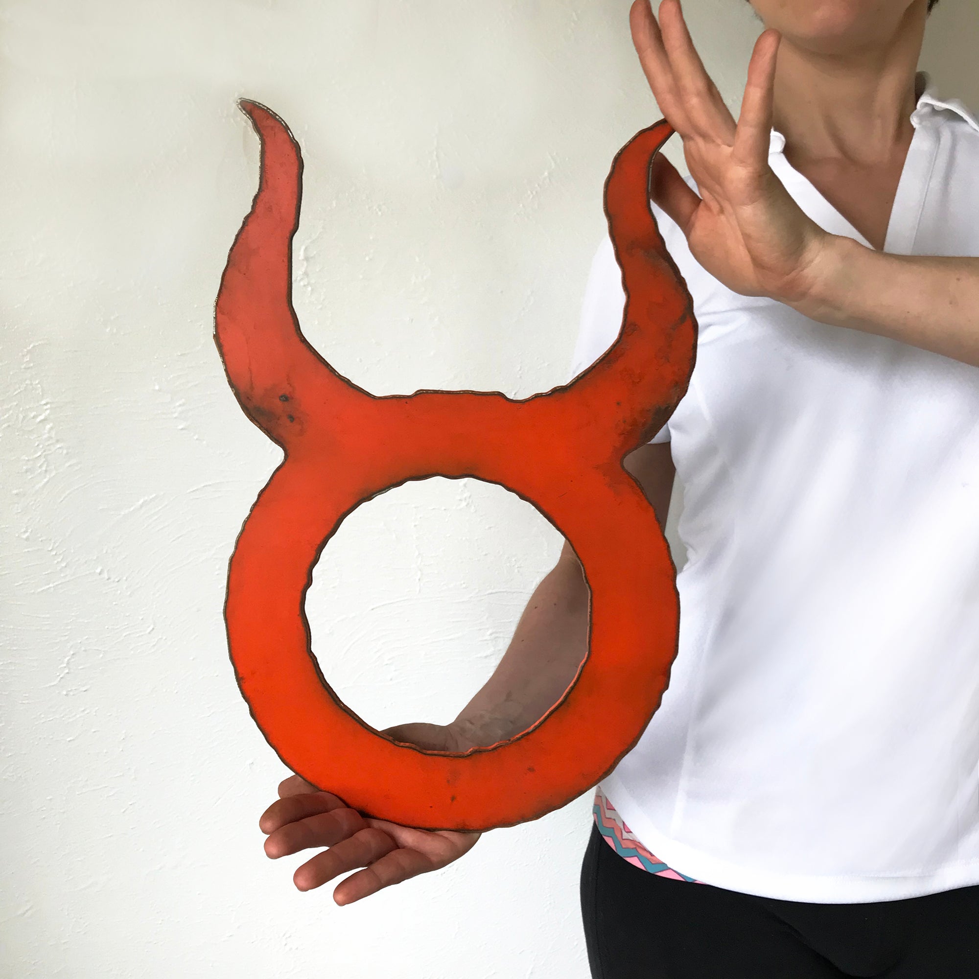 Pisces Zodiac Symbol - Metal Wall Art Home Decor - Made in the USA - Choose 11", 17" or 23" Wide - Choose your Patina Color - Free Ship