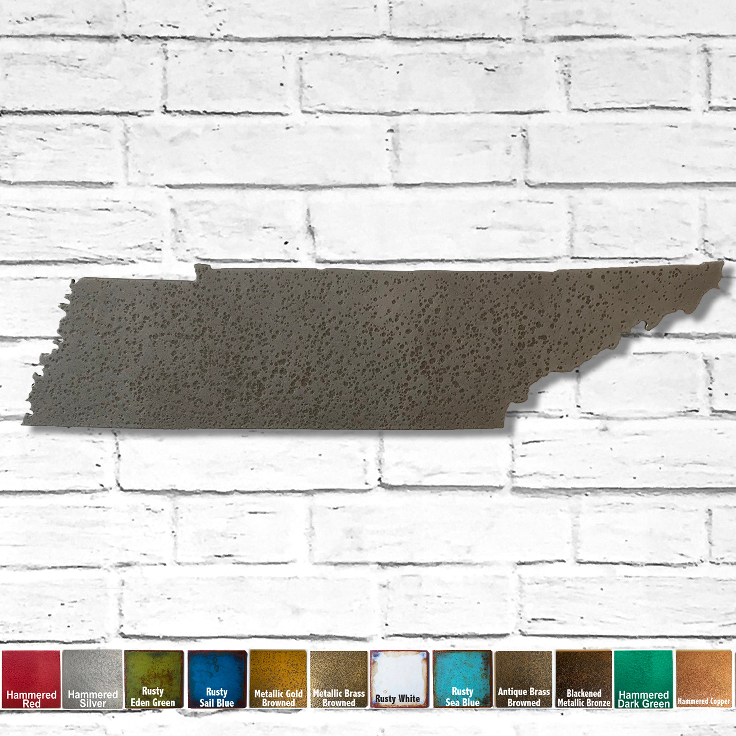Tennessee - Metal Wall Art Home Decor - Handmade in the USA - Choose 17" or 24" Wide - Choose your Patina Color! Choose any state - FREE SHIP