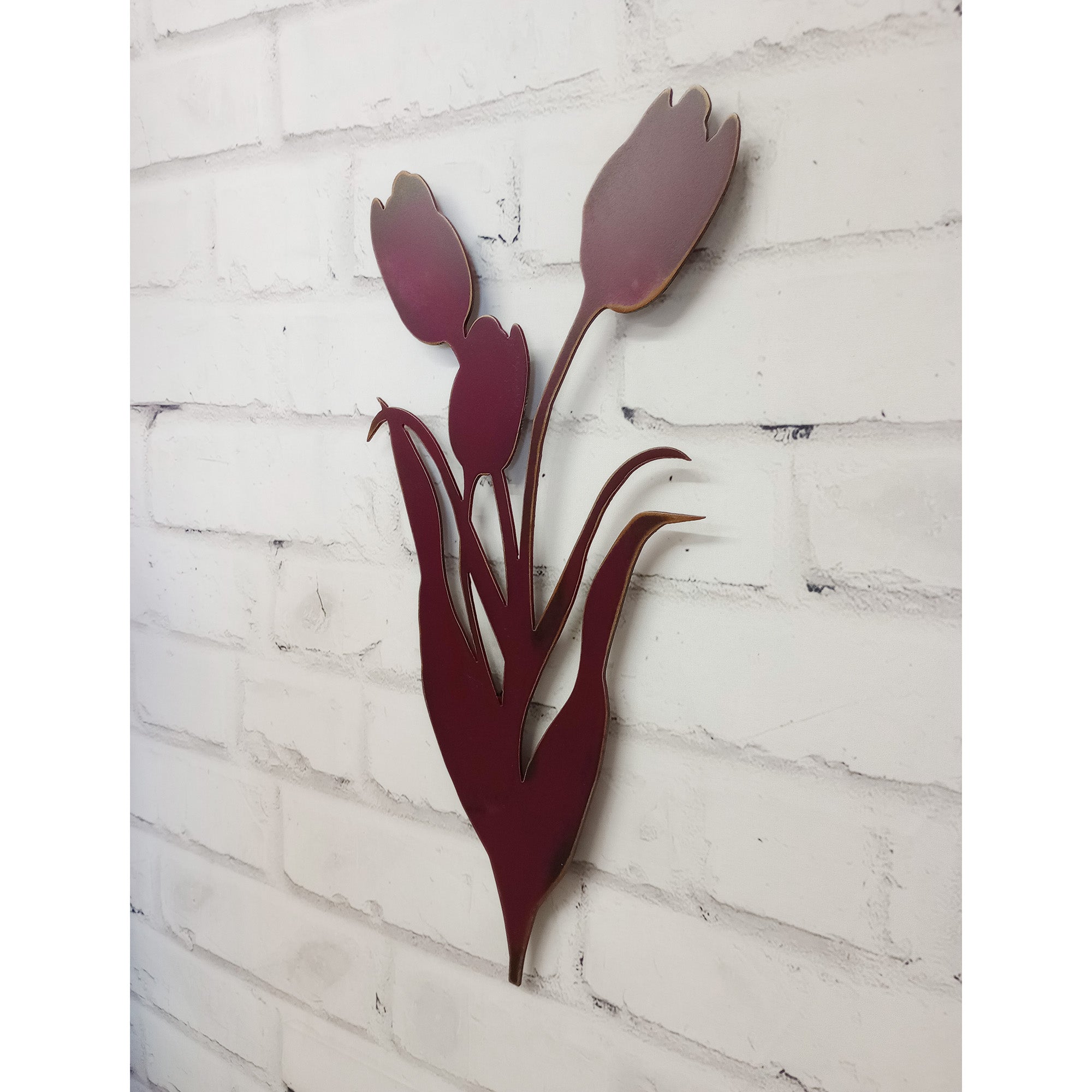 Tulips - Metal Wall Art Home Decor - Made in the USA - Choose 18", 24" or 30" Tall - Choose your Patina Color