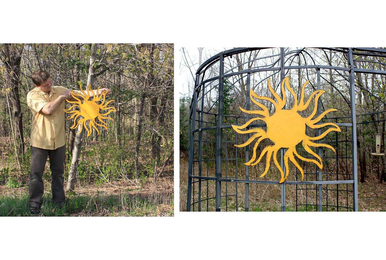 Sun - Metal Wall Art Home Decor - Handmade in the USA - 23" x 23", Choose your Patina Color - Free Ship