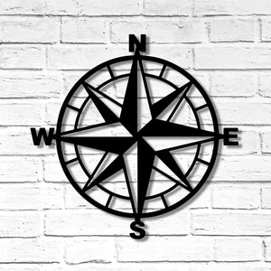 Compass Rose - Metal Wall Art Home Decor - Handmade in the USA - Choose 17", 23" or 30" Wide - Choose your Patina Color - Free Ship