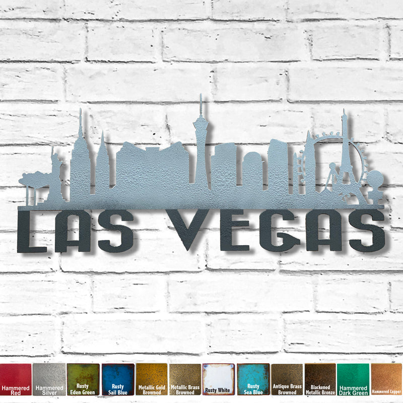 Las Vegas Skyline - Metal Wall Art Home Decor - Made in the USA - Choose 23