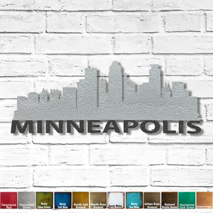 Minneapolis Skyline - Metal Wall Art Home Decor - Made in the USA - Choose 23", 30" or 40" Wide - Choose your Patina Color - Hanging Cityscape - Free Ship