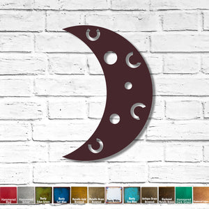 Crescent Moon - Metal Wall Art Home Decor - Handmade in the USA - Choose 8", 11", 17" or 23" Tall