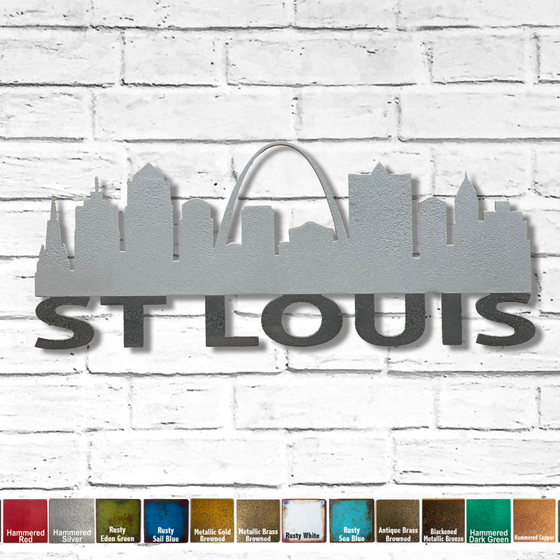 St. Louis Skyline - Metal Wall Art Home Decor - Made in the USA - Choose 23