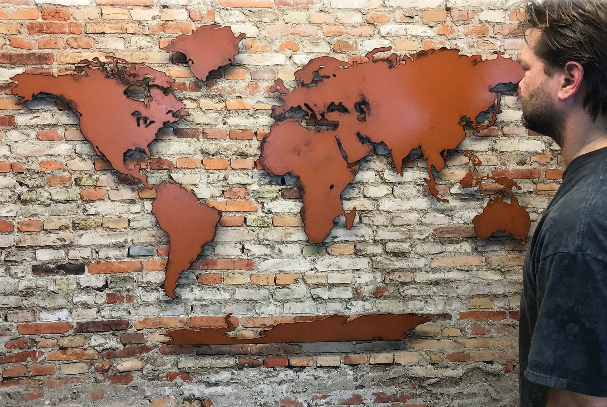 Functional Sculpture Metal Wall Art Metal Maps Words Letters Symbols Functional Sculpture llc