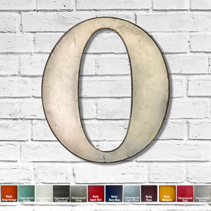 Number 0 - Metal Wall Art Home Decor - Made in the USA - Choose 10", 12" or 16" Tall - Choose your Patina Color! Choose any letter - Free Ship