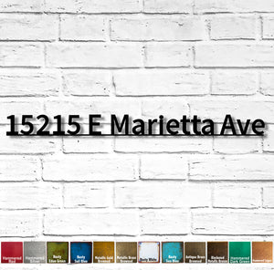 Outdoor Item - Custom Order 15215 E Marietta Ave Address Sign - Finished in Hammered Copper - Keyhole Standoffs