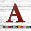 Letter A - Metal Wall Art Home Decor - Made in the USA - Choose 18", 20" or 22" Tall - Choose your Patina Color! Choose any letter - Free Ship