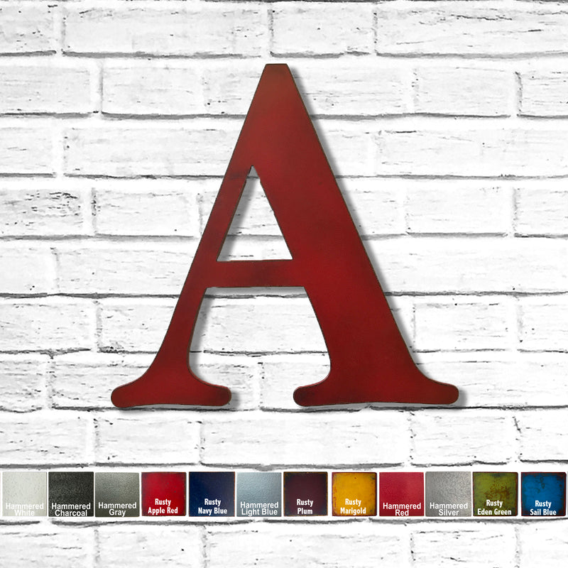 Letter A - Metal Wall Art Home Decor - Made in the USA - Choose 18