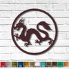 Encircled Dragon - Measures 24" x 24" - Choose your Patina Color - For outdoor display - Metal Wall Art