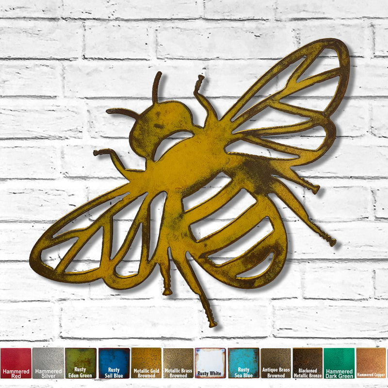 Bumblebee - Metal Wall Art Home Decor - Handmade in the USA - Choose 12", 17" or 23" Wide Choose your Patina Color - Free Ship