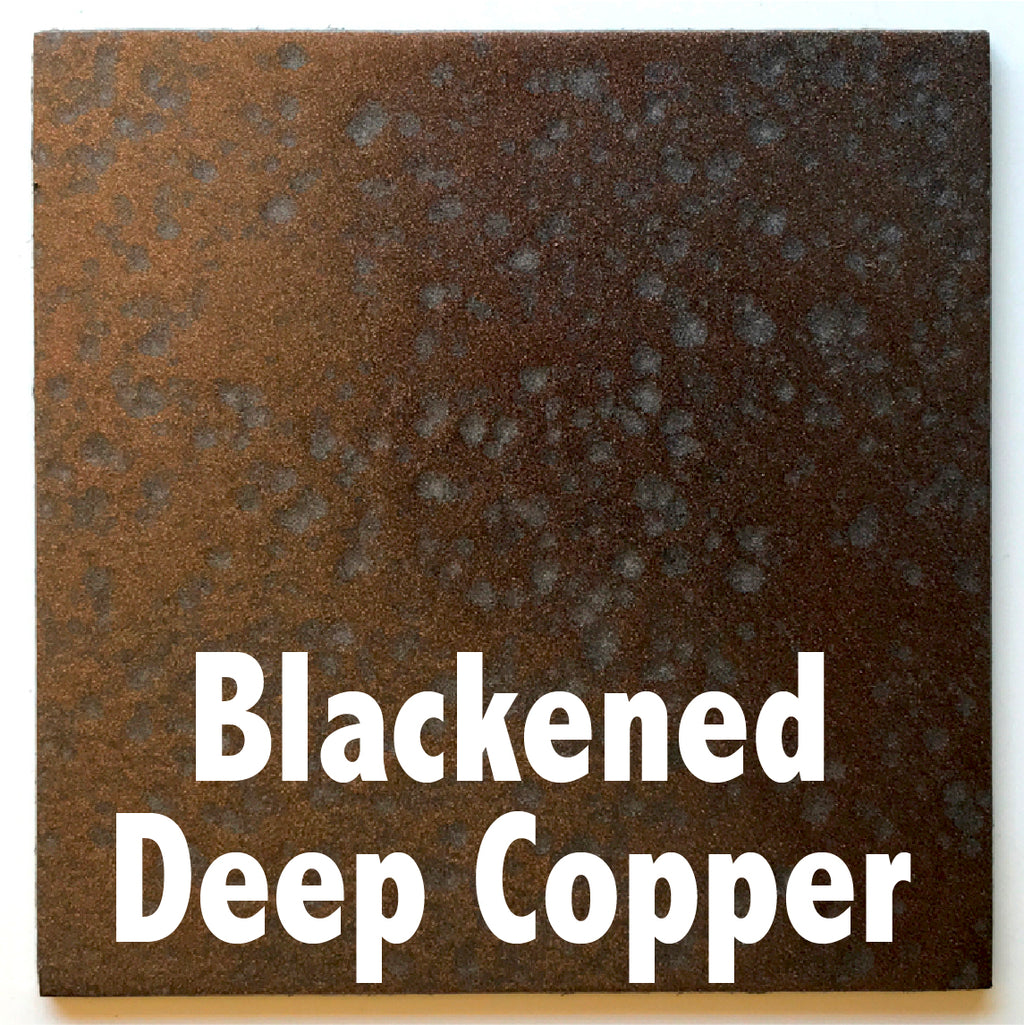 Blackened Deep Copper sample piece - 3" x 3" Metal Art Color Swatch - Handmade in the USA - Free Ship