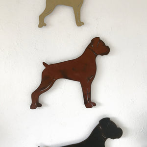 Boxer - Metal Wall Art Home Decor - Handmade in the USA - Choose 11", 17" or 23" Wide - Choose your Patina Color - Free Ship