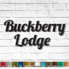 Outdoor Custom Order - Buckberry Lodge - Hangs in 4 pieces- Measures 9.5 feet wide x 4.5 feet tall when hung as shown - Finished in Rusty Black - Metal Wall Art Home Decor