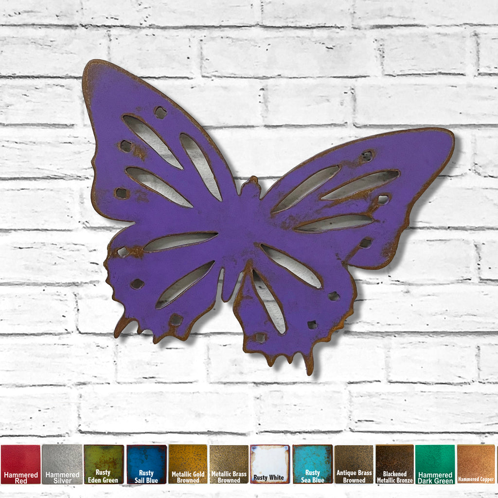 Butterfly - Metal Wall Art Home Decor - Handmade - Choose your Patina Color - Choose 12", 17" or 23" wide - Indoor/Outdoor Metal Wall Art