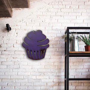 Cupcake - Metal Wall Art Home Decor - Handmade in the USA - Choose 12", 17" or 23" Tall - Choose your Patina Color - Free Ship