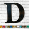 Letter D - Metal Wall Art Home Decor - Made in the USA - Choose 10", 12" or 16" Tall - Choose your Patina Color! Choose any letter - Free Ship