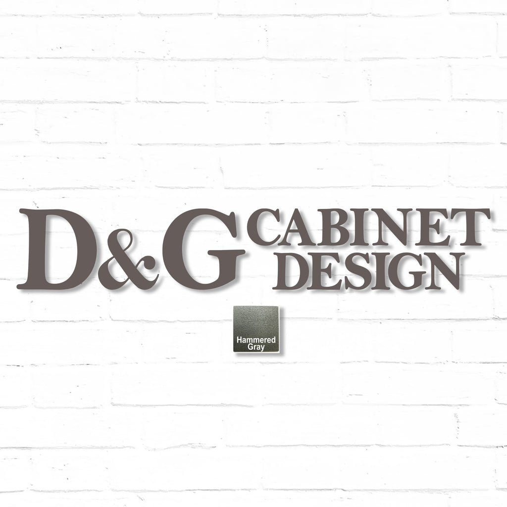 Custom Order - Finished in Hammered Gray - D & G Cabinet Design - Metal Wall Art